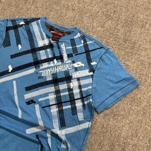 Tony Hawk T-Shirt Men's Small Skater Cotton Embroidered Multi-Colored Y2K